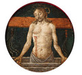 The Risen Christ with the Instruments of the Passion a roundel from a predella - Cosimo Rosselli