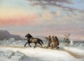 The Winter Crossing from Levis to Quebec - Cornelius Krieghoff