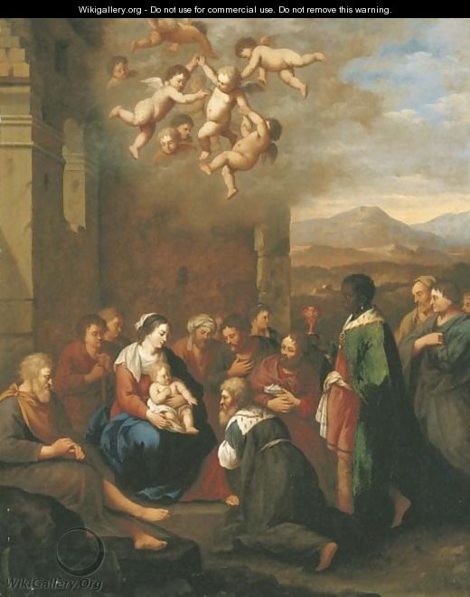The Adoration of the Magi - Cornelis Van Poelenburgh