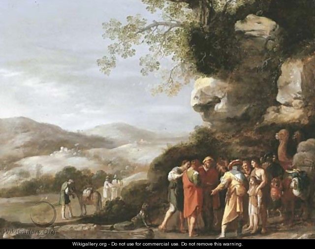 Joseph sold into slavery - Cornelis Van Poelenburgh