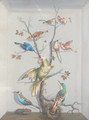 A parrot and other exotic birds perched on a tree - Continental School