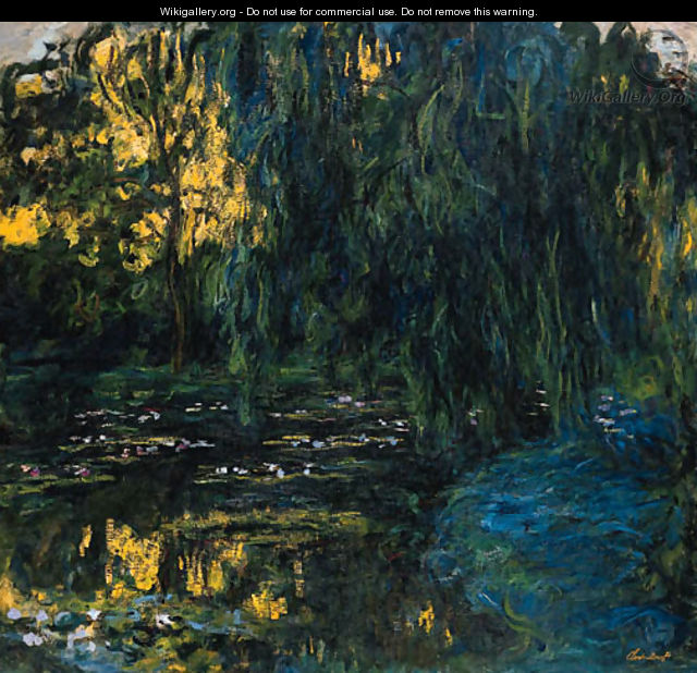 Vue du bassin aux nymphas avec saule - Claude Oscar Monet