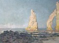 Aiguille d'Etretat, maree basse - Claude Oscar Monet