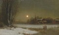 Moon Over the Skating Pond - Clinton Loveridge