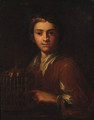 A youth pointing at a birdcage - (after) Vittore Ghislandi