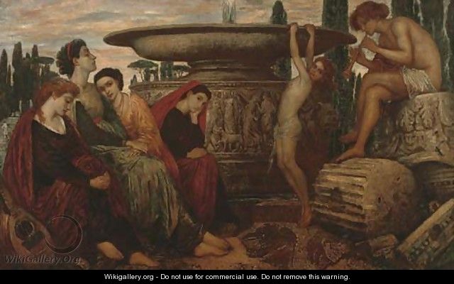 The Grecian fountain - (after) Valentine Cameron Prinsep