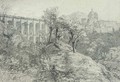 An Italian monastery by a viaduct - (after) William Crouch