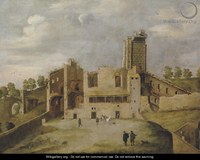 The Temple of Serapis, or so-called Frontispizio di Nerone, Rome - (after) Willem Van, The Younger Nieulandt