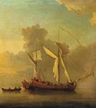 Two English Royal Yachts getting under way near the shore - (after) Willem Van De, The Younger Velde