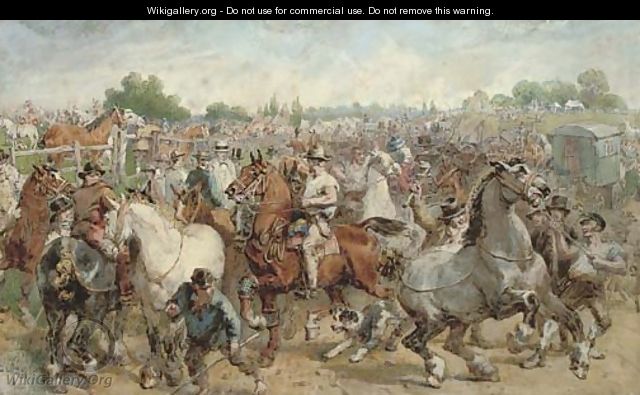 The horse fair - (after) Willam Powell Frith