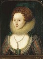 Portrait of a lady, bust-length, traditionally identified as Anne of Denmark - (attr. to) Larkin, William