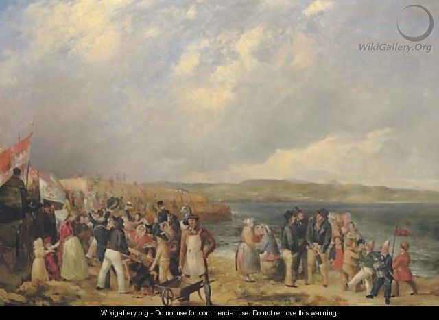 The opening of Granton Harbour, Edinburgh, 29 June 1838, with the Duke of Buccleuch