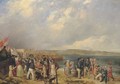 The opening of Granton Harbour, Edinburgh, 29 June 1838, with the Duke of Buccleuch's carriage far left - (after) William Turner Delonde