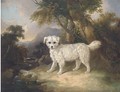 A terrier in a landscape 2 - English School