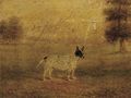 A terrier in a landscape - English School