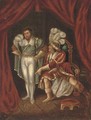 Edmund Kean as Richard III, with the Duke of Buckingham - English School