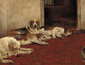 Hounds in a kennel - English School