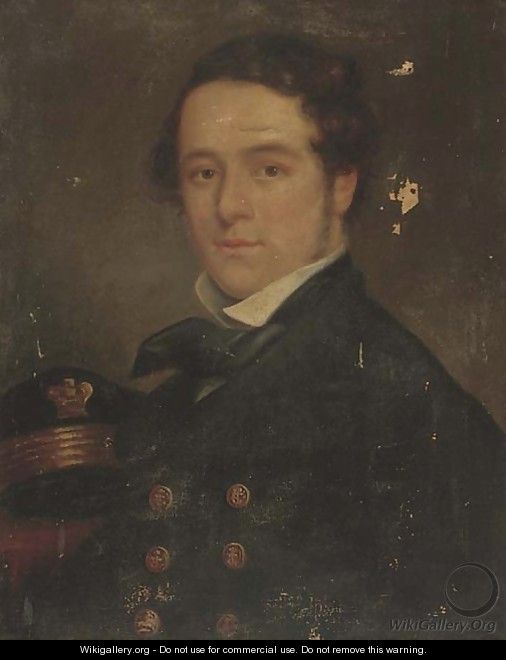 Portrait of a Naval officer, bust-length - English School