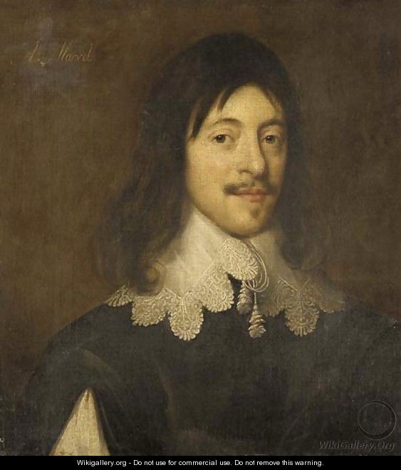Portrait of a gentleman, traditionally identified as Andrew Marvell - English School