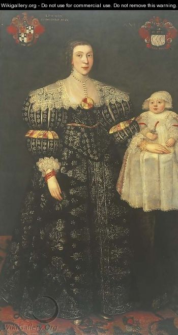 Portrait of Lady Bowes, aged 24 - English School