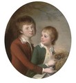 Portrait of two brothers - English School