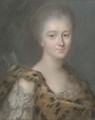 Portrait of a lady, bust-length, dressed as Diana the Huntress - English School
