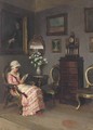 A lady reading in an interior - Emil Pap