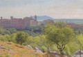 An Italian hilltop town - Emil August Theodor Wennerwald