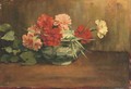 Red, pink and white carnations - Emile Seeldrayers