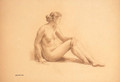 A seated female nude - Marie Auguste Emile René Ménard