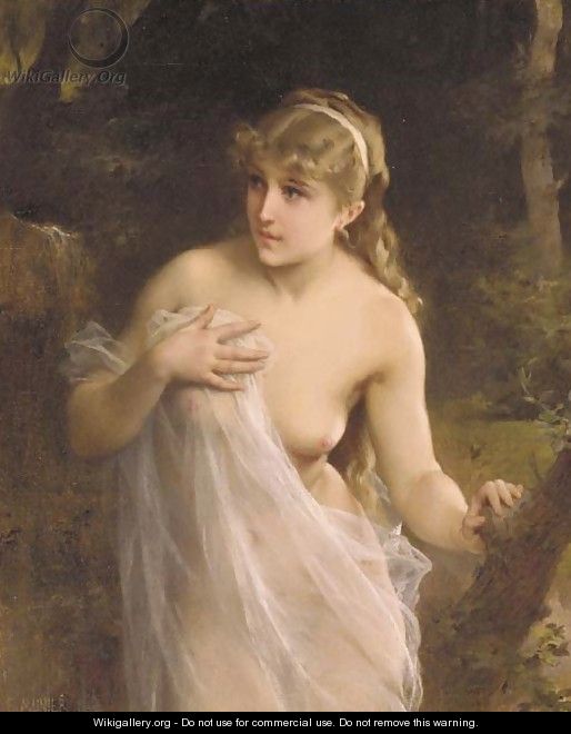 Femme nu dans la Foret - Emile Munier