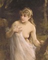 Femme nu dans la Foret - Emile Munier