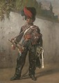 A trumpeter from the 9th regiment of the French Hussars, circa 1820 - Horace Vernet