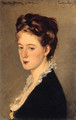 Portrait of Madame Faure, the artist's sister in law, bust length - Carolus (Charles Auguste Emile) Duran
