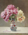 Roses in an Oriental vase - Emile Vernon