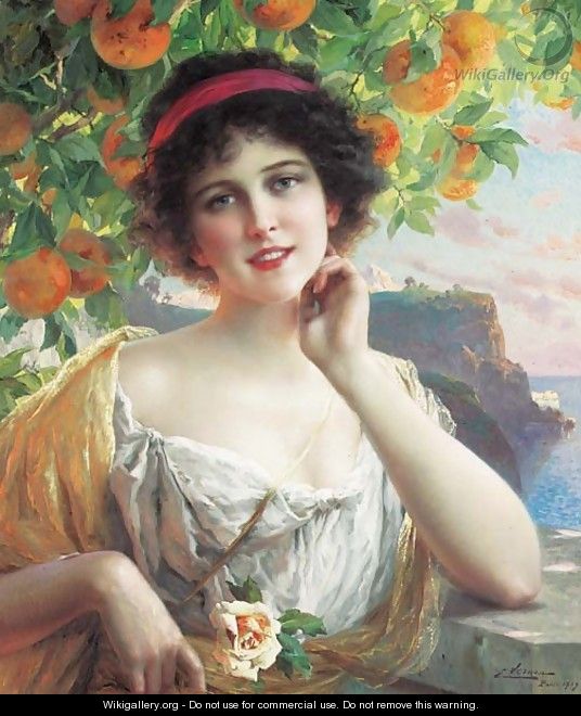 A young beauty - Emile Vernon