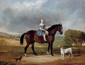A young girl on her favourite pony - English Provincial School