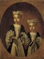 Portrait of two sisters - English Provincial School