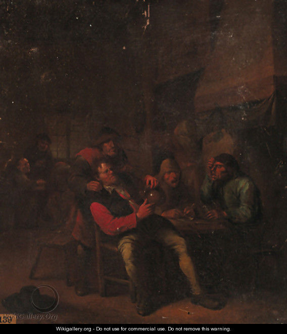 Peasants carousing in an inn - Egbert van, the Younger Heemskerck