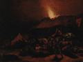 A night scene with soldiers looting a village - Egbert van der Poel