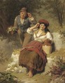 Rustic courtship - Edwin Thomas Roberts
