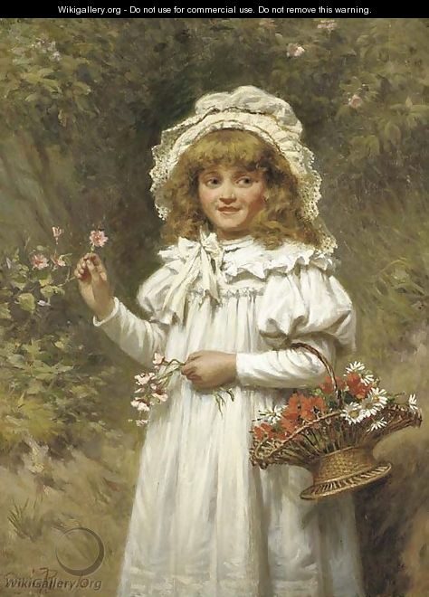 Picking flowers - Edwin Thomas Roberts
