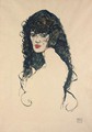Bildnis einer Frau mit schwarzem Haar - Egon Schiele