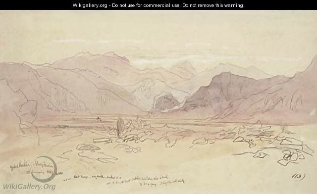 Gebal Serbal and Wady Feiran, on the Sinai Peninsula - Edward Lear
