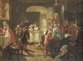 Hogarth's studio, 1739. Holiday visit of foundlings to view the portrait of Captain Coram - Leslie Mathew Ward