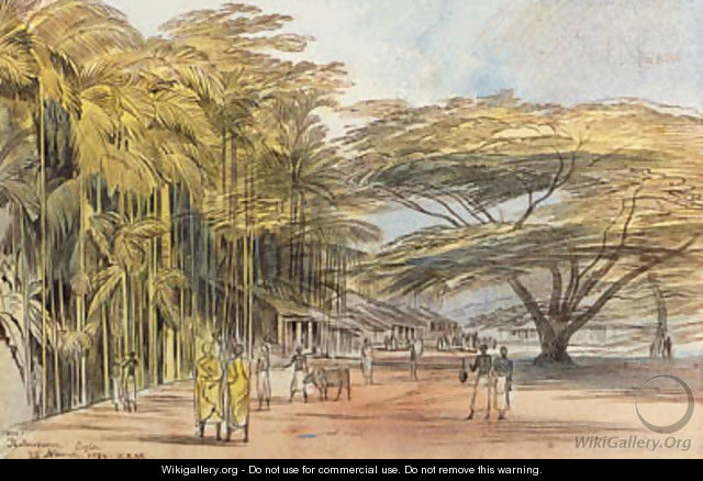 View of Ratnapura, Ceylon - Edward Lear