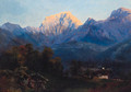 A Swiss Alpine Landscape - Edward Theodore Compton