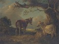 Two donkeys in a landscape - Edward Robert Smythe