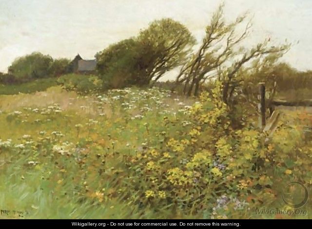 Wildflower Field in Bloom - Edward Percy Moran