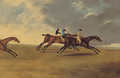 Lord Grosvenor's Enterprise winning from Waty and Hannibal at Brighton Races, 1804 - Edwin Cooper